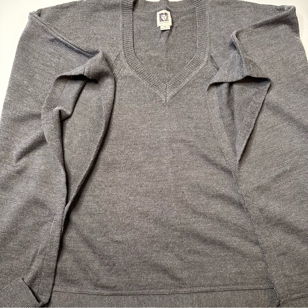Anne Klein Cape One Piece Grey with Small Metal AK Logo